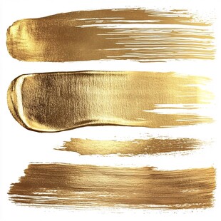 金色笔触素材
