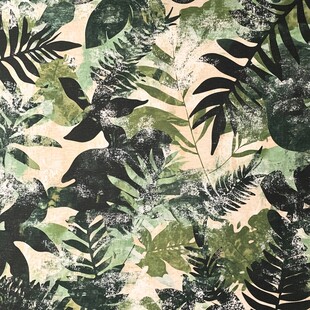 热带植物风复古印花图案