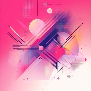 梦幻渐变几何抽象艺术背景