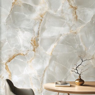 奢华大理石墙面室内一角