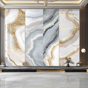 奢华大理石纹理电视背景墙