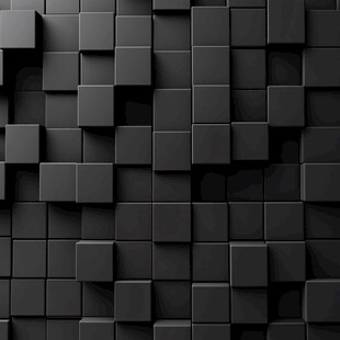黑色立体方块墙面背景图