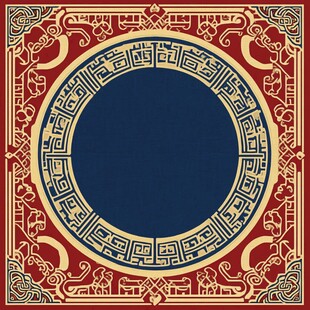 中式古典边框花纹图案