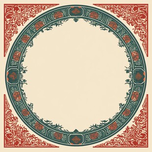 中式传统花纹边框图案