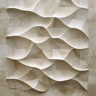 波浪形立体墙面装饰图案