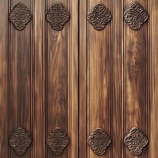 复古木纹雕花门板纹理