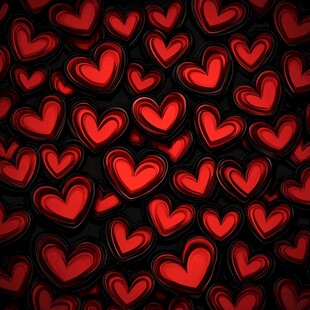 红色爱心图案背景