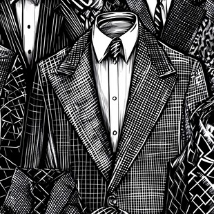 多款风格西装领带插画
