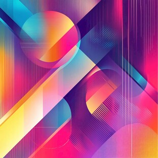 炫彩几何抽象艺术背景图