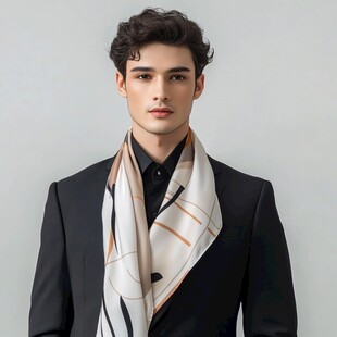 男士时尚围巾搭配展示