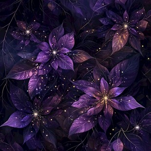 梦幻紫花夜之精灵