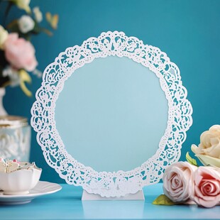 精致白色蕾丝圆形装饰盘