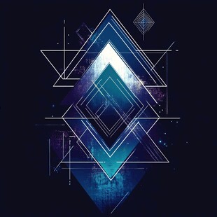 未来感几何抽象艺术图案