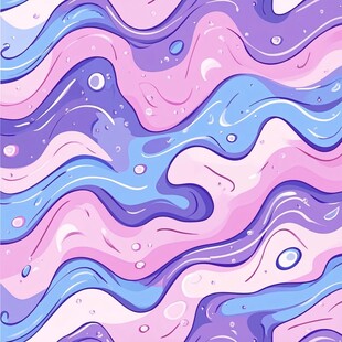 梦幻渐变波浪图案背景