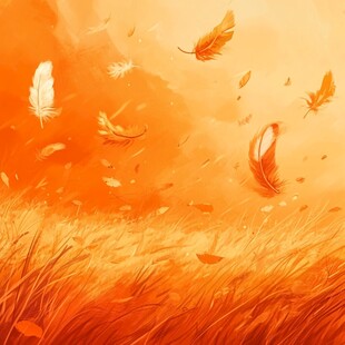 秋日飘羽 绚烂诗意场景