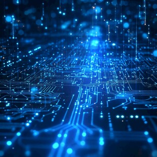 科技感电路数字背景画面