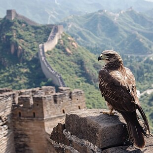 长城上的雄鹰