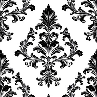 黑白欧式古典花纹图案