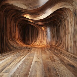 木质奇幻隧道 独特空间设计