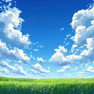 蓝天绿地 梦幻自然美景