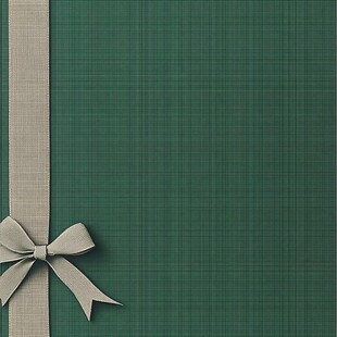 绿色背景配米色蝴蝶结装饰