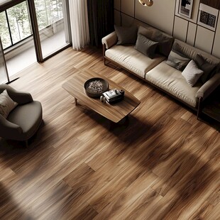 现代简约风客厅木地板展示