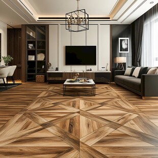 现代客厅木地板拼花设计