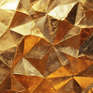 金色褶皱几何纹理背景