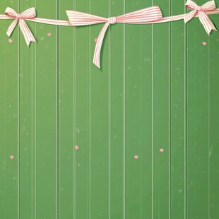 绿板饰以粉色蝴蝶结装饰