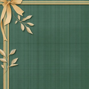 绿色格纹配金色装饰背景