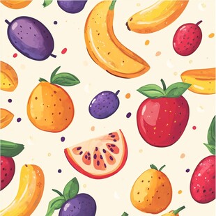 缤纷水果无缝图案设计