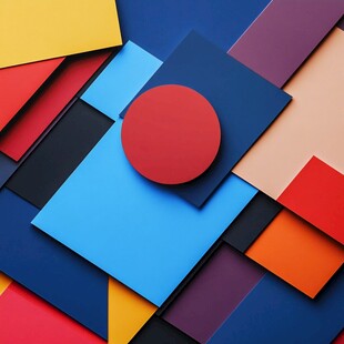 多彩几何图形创意组合