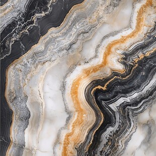 奢石纹理 黑白金大理石图案