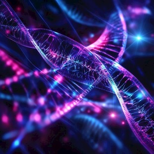 梦幻DNA双螺旋结构画面