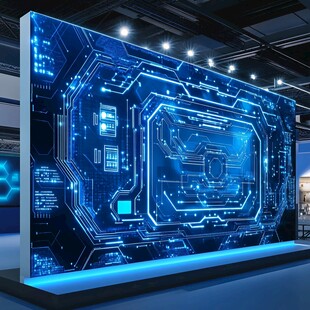 科技风大屏展示酷炫电路