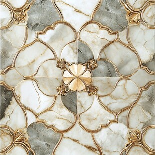 奢华大理石拼花瓷砖图案