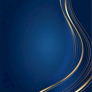 深蓝背景金色曲线装饰图