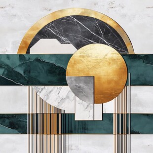 几何大理石风奢华装饰画
