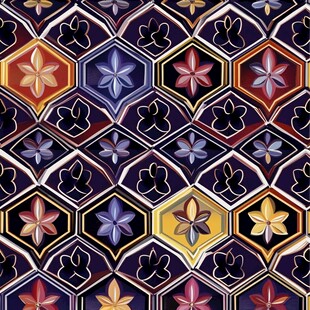 复古几何花卉图案纹理