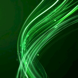 绿色炫光动感线条背景图