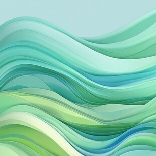 清新渐变波浪动感背景图
