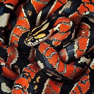 色彩斑斓的花纹蛇