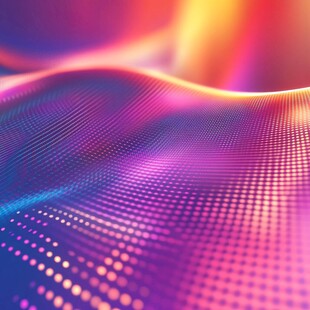 炫彩波浪点数字艺术背景
