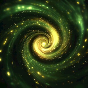 梦幻螺旋星云粒子特效图