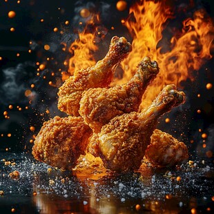 火辣炸鸡腿 美味视觉盛宴