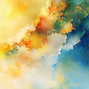 梦幻色彩云彩抽象艺术图