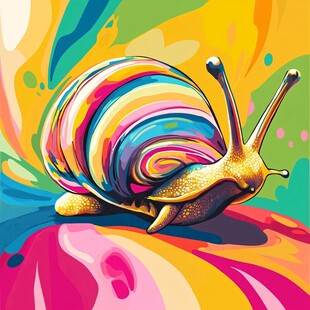 五彩斑斓的梦幻蜗牛