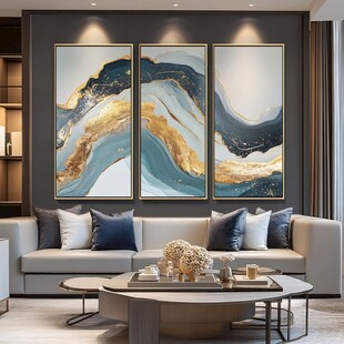 现代客厅三联抽象艺术挂画