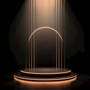 金色光影舞台展示空间