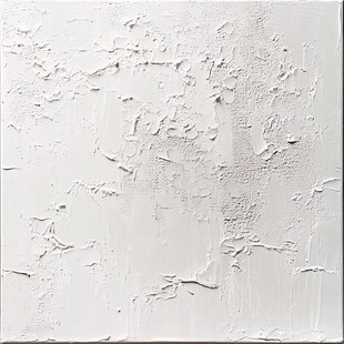 纯白立体肌理抽象艺术画